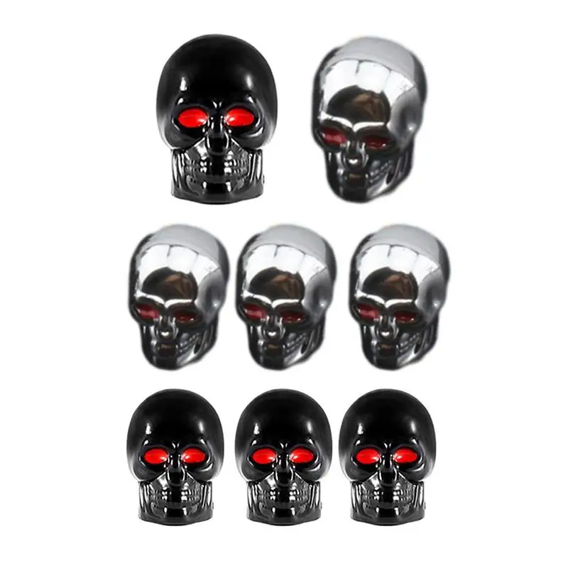 

Motorcycle Skull Valve Caps High Quality ABS Auto Tire Stem Valve Caps Multi Purpose Decorative Tire Stem Covers For Car Bike