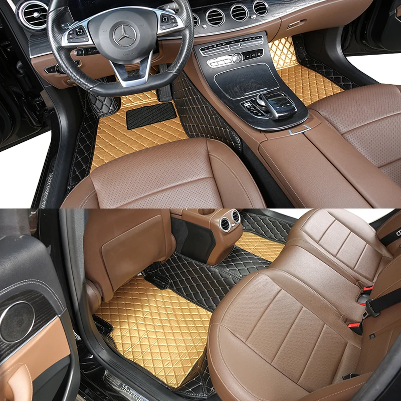 

Custom NAPPA Leather Floor Mat For Jaguar F Pace 2016~2020 NO Wrinkles Car Accessories Interior Replacement Parts Full Set