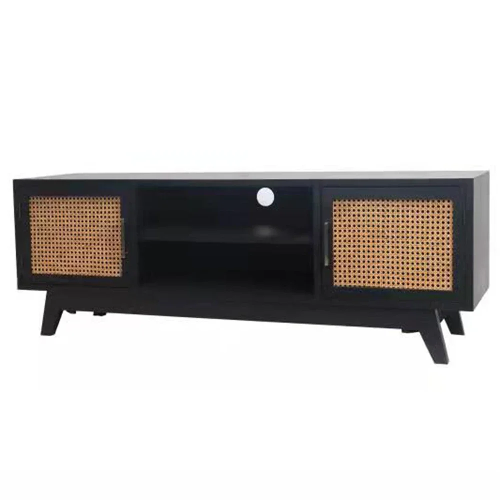 Мебель из ротанга деревянный шкаф для телевизора натурального черная подставка