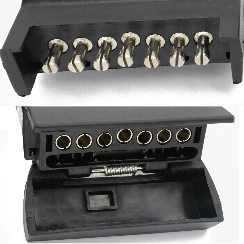 

7 Pin Flat Trailer Plug Male & Female Socket Set Caravan Boat Adaptor Connector 12V DC For Caravan Truck RV Boat Trailer