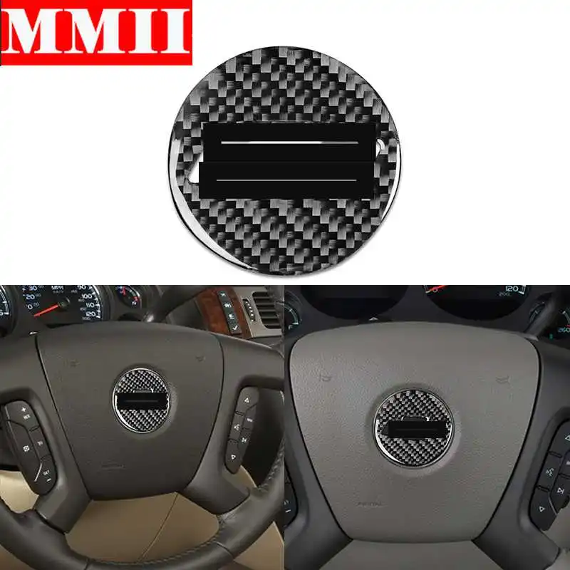

RRX for Chevrolet Silverado 2007-2013 Interior Carbon Fiber Steering Wheel Logo Decoration Cover Trim Sticker Car Accessories