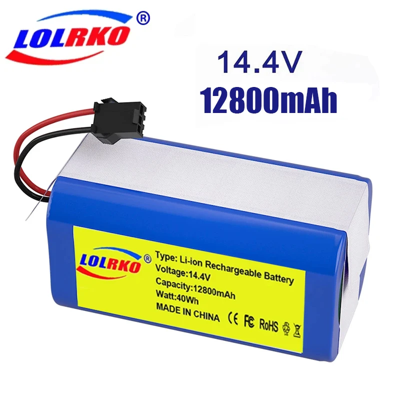 

14.4V 12800mAh Li-ion Battery for for Conga 990 1090 Tesvor X500 Ecovacs Deebot N79 N79S DN622 Eufy RoboVac 11 11S RoboVac 30