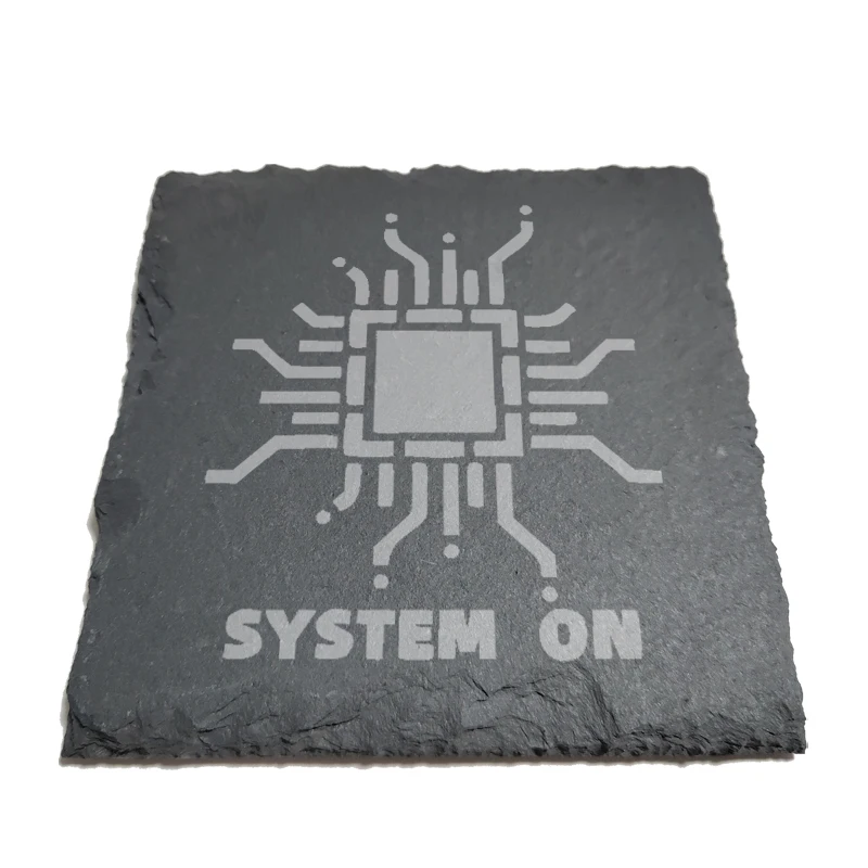 SYSTEM на AI подставки из натурального камня черный сланец для кружки чашки воды пива