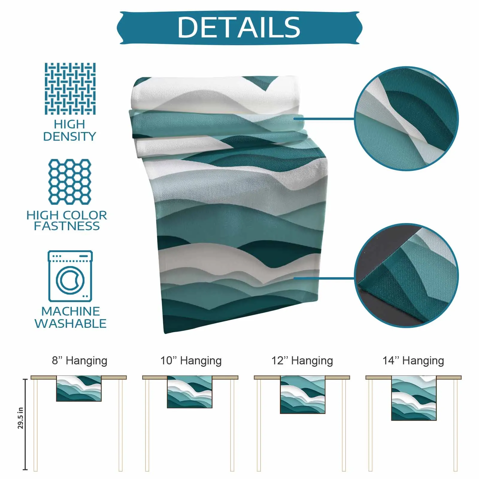 Постепенная волна бирюзовые постепенные скатерти кофейная скатерть свадебное