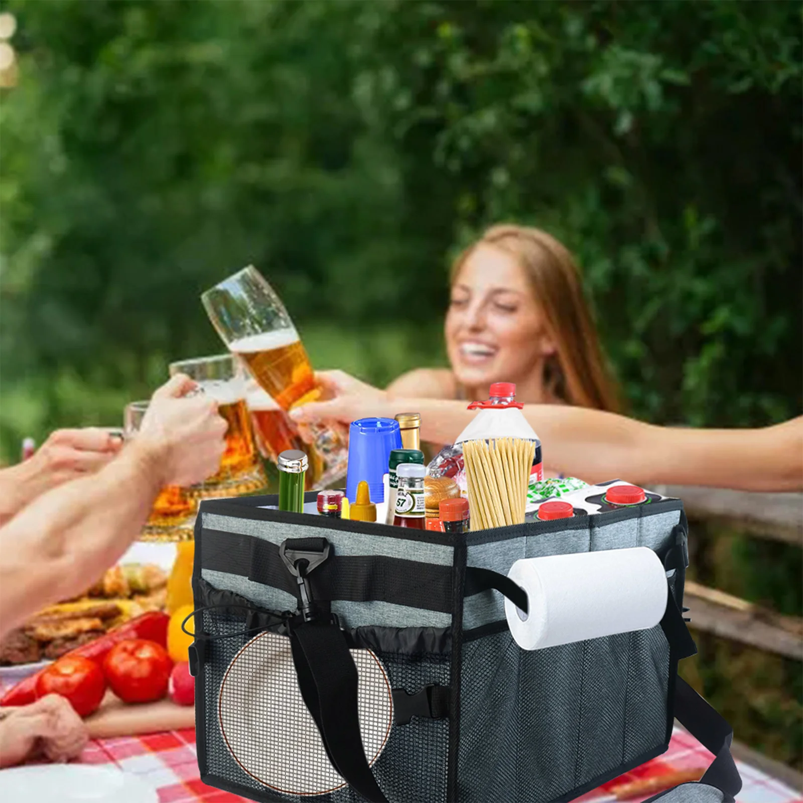 

Camping Storage Bag Picnic Basket Outdoor Camping Lamps Gas Stove Gas Canister Pot Carry Bag Storage Sack Picnic Bag