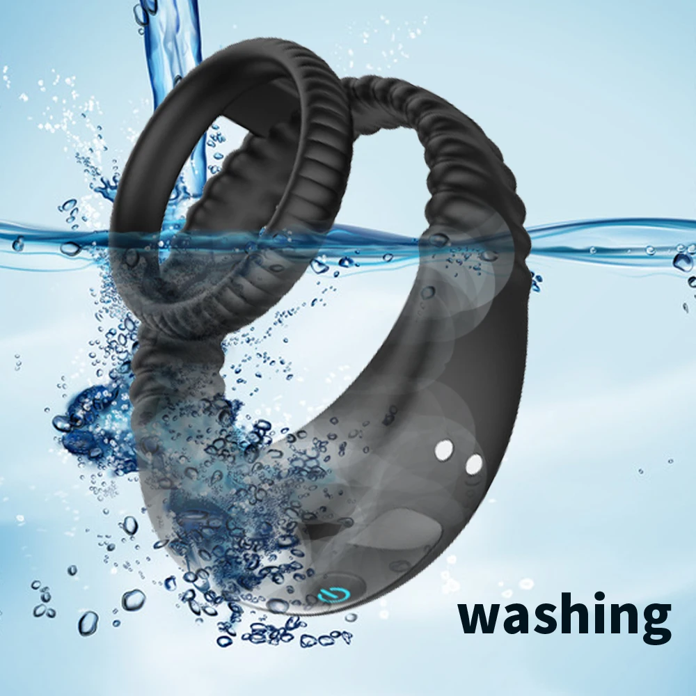 Парные кольца вибрирующий пенис кольцо на секс-игрушки для мужчин Задержка