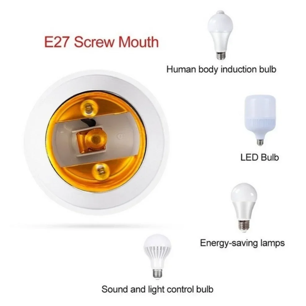 

Адаптер лампочки E14 на E27, белый, пластик