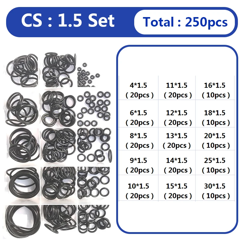 

Комплект уплотнительных колец NBR Толщина CS 1 1,5 2,4 3,1 мм Нитриловая резина Уплотнительные кольца высокого давления Уплотнительный клапан для крана Уплотнительные кольца из нитриловой резины