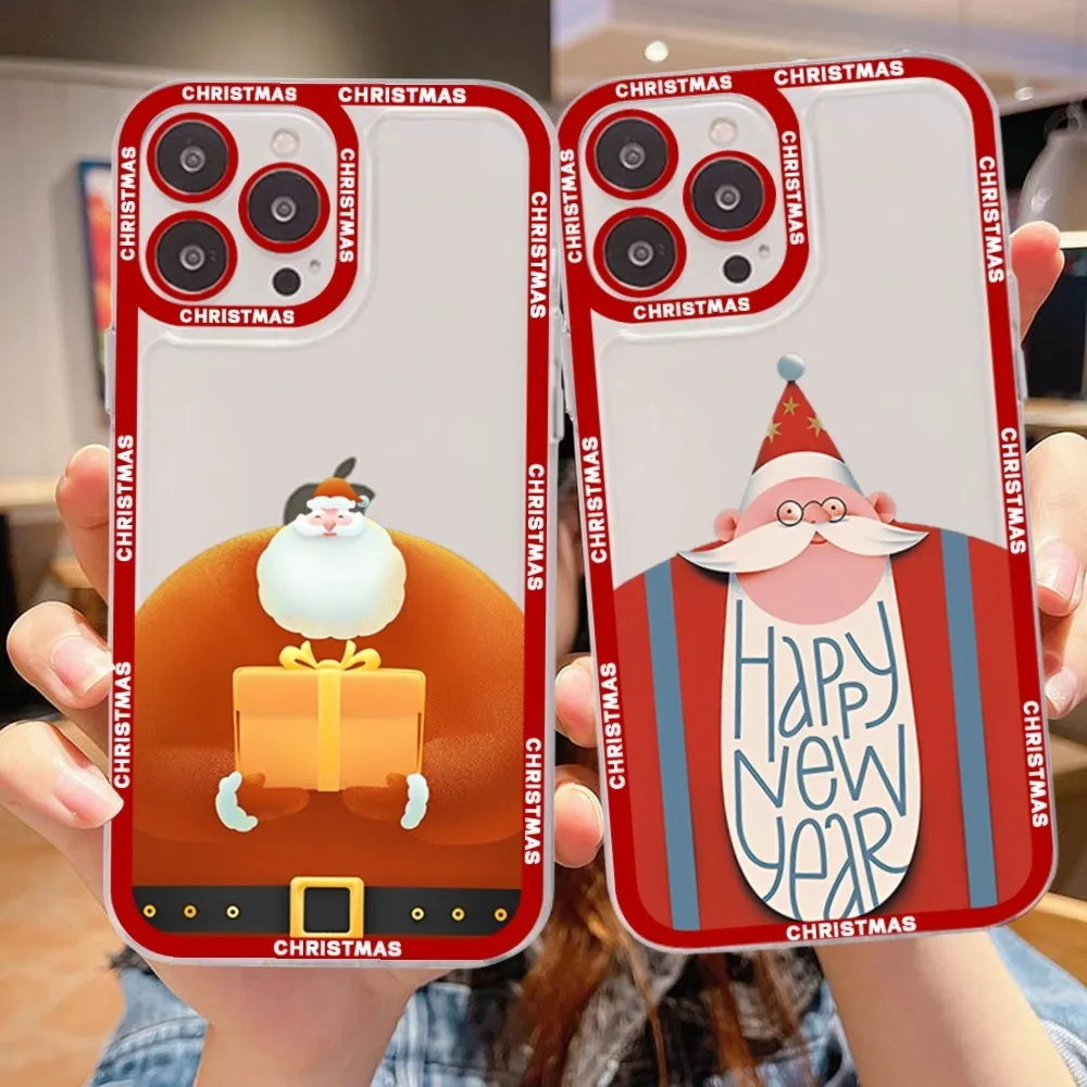 Новогодние подарки чехол для телефона с изображением снежного лося на Рождество