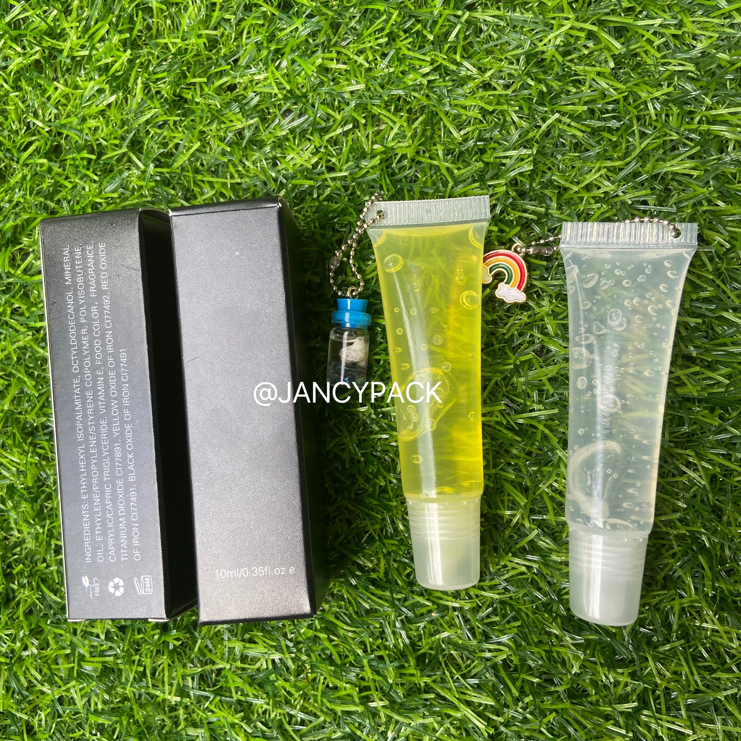 Прозрачный блеск для губ Jelly детей блестящий красочный отжимаемая трубка частная