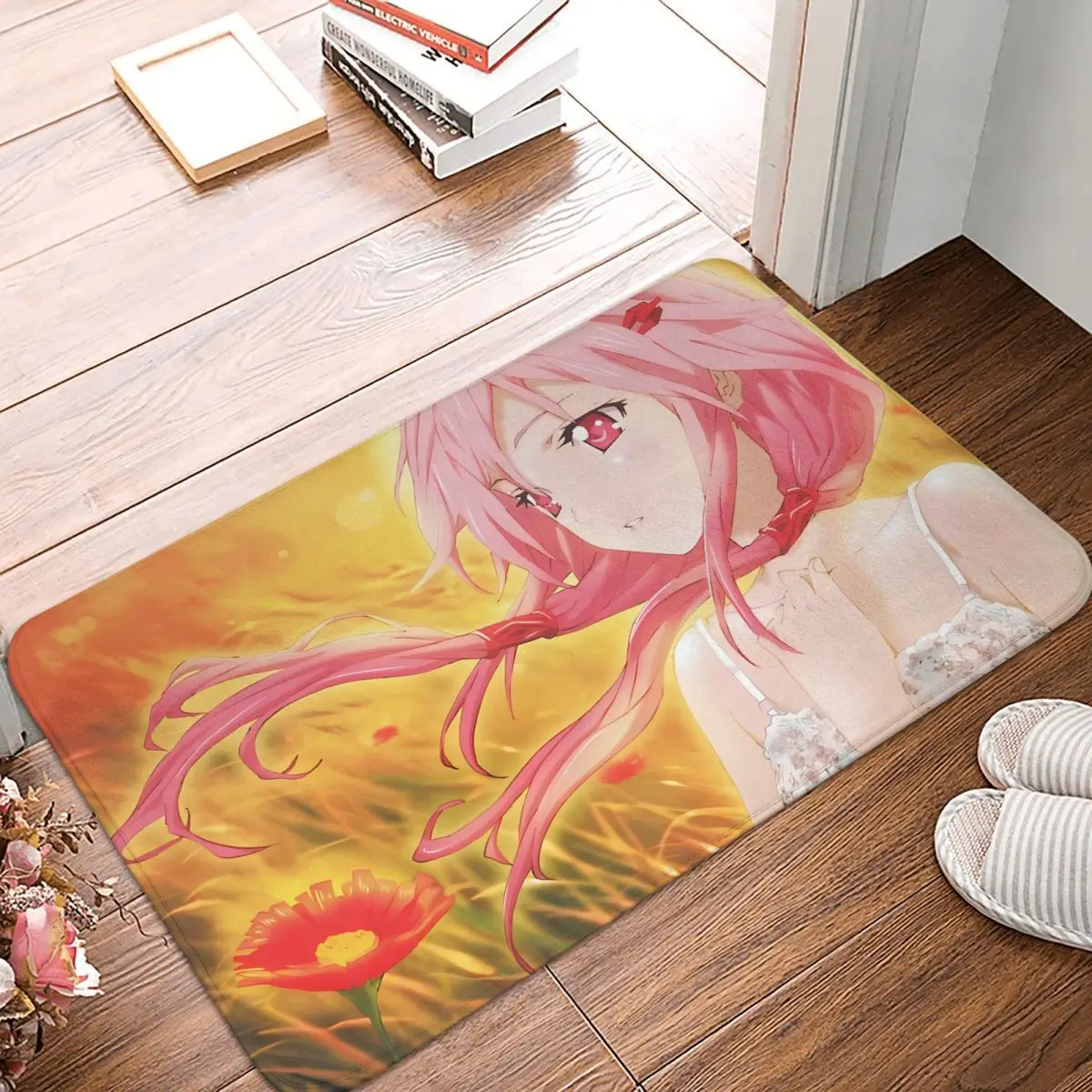 

Guilty Crown Anime Anti-Slip Doormat Living Room Mat Yuzuriha Balcony Carpet Entrance Door Rug Bedroom Decor