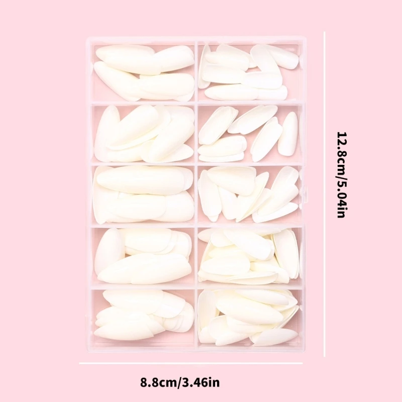 120 шт./кор. однотонные накладные ногти простые миндалевидные искусственные