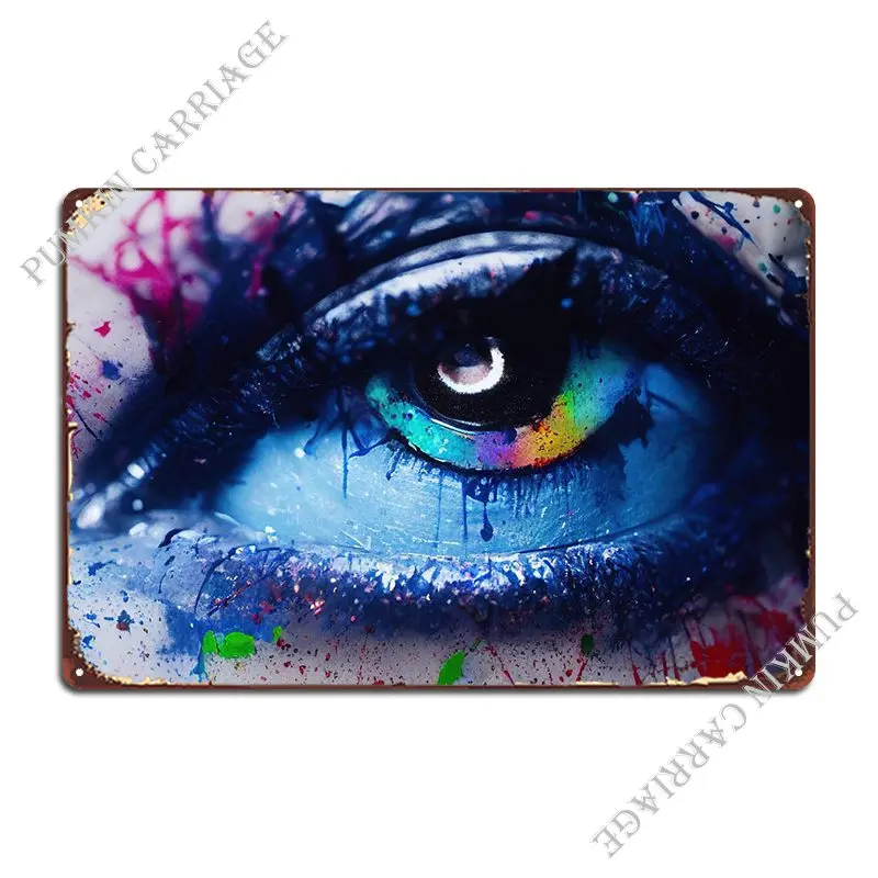 

Human Eye Digital Metal Sign Design Garage Bar Cinema Tin Sign Poster