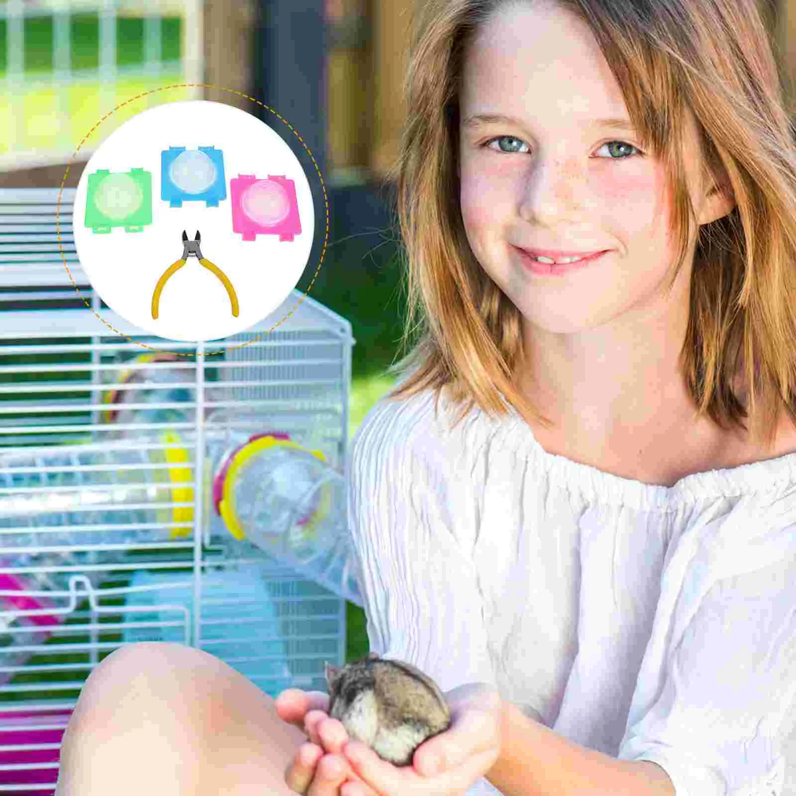 

1 Set Hamster Cage Boards Hamster Toys Cage Tunnel Mouth Connectors Accessories