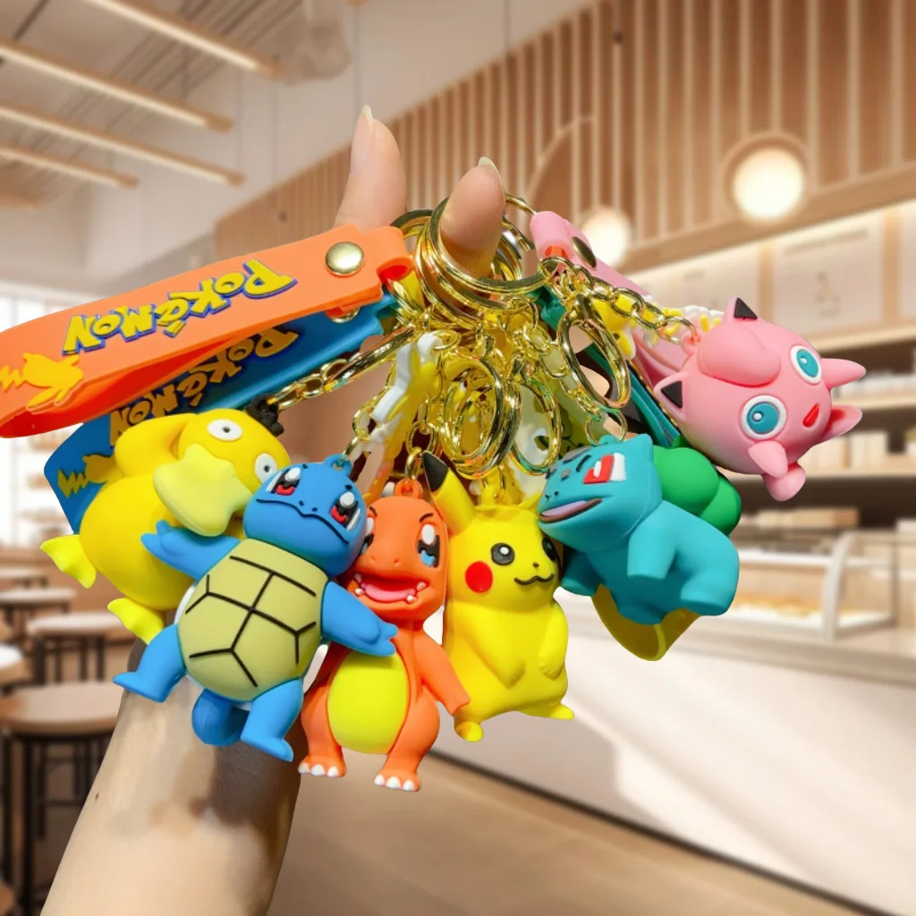 Новый брелок с изображением покемонов аниме-фигурки Лот Пикачу Сквиртл