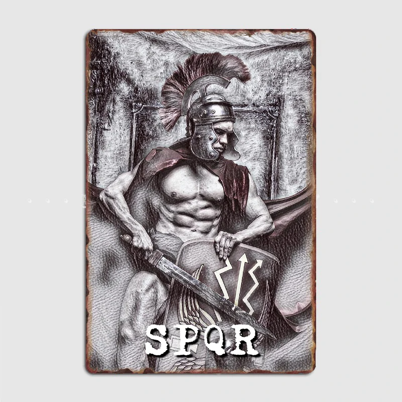 SPQR римские легированные плакаты металлический жестяной знак грузовик для дома и