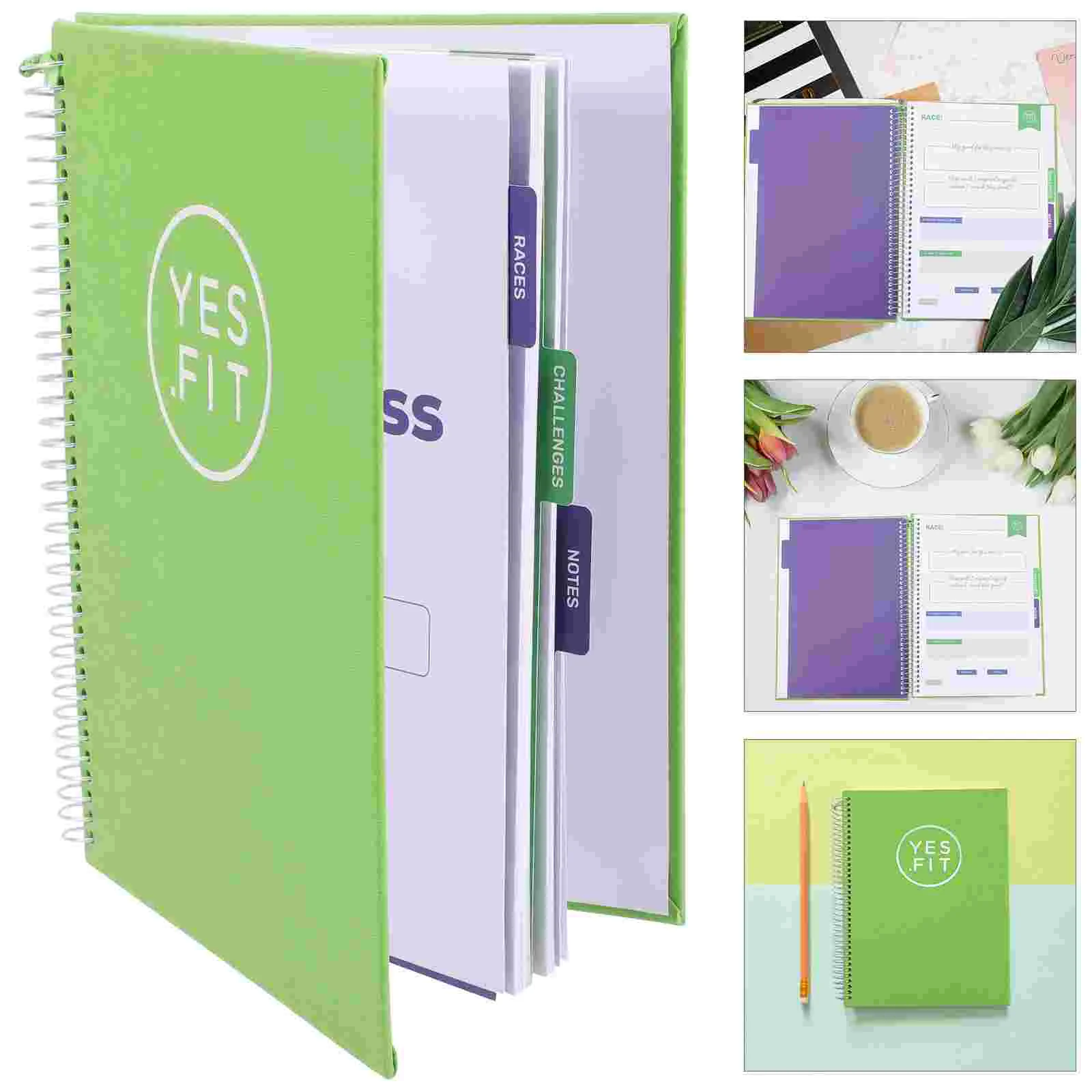 

Журнал-планировщик для тренировок и фитнеса, блокнот для упражнений, блокнот для веса, ежедневный календарь, планировщик потери веса в трен...