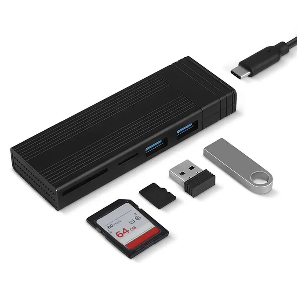 

Корпус для SSD-накопителя 2 в 1, Тип C на M.2 NGFF NVME на USB Тип C, 10 Гбит/с, корпус для жесткого диска M.2, корпус из алюминиевого сплава