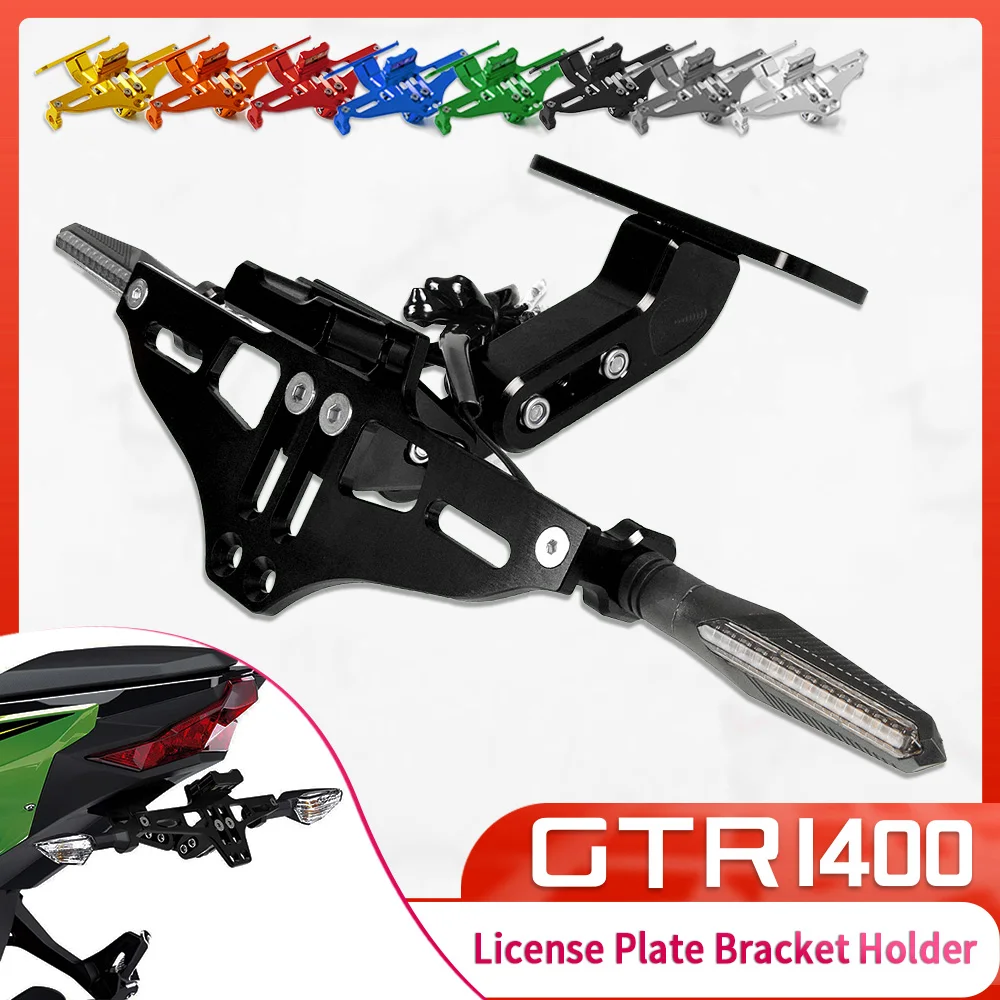 

For KAWASAKI GTR1400 2007 2008 2009 2010 2011 2012 2013 2014-2016 Motorcycle License Plate Bracket Licence Plate Holder Number