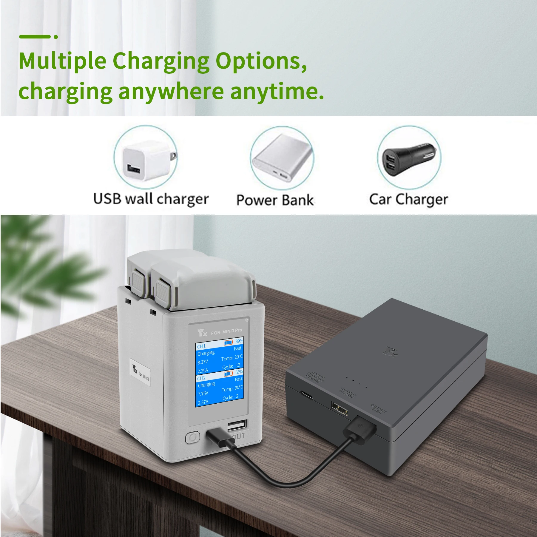 

Power Bank Charger for DJI Mini 3 4 Pro Drone Digital Display Butler Charger Flight Battery Fast Charge Charger for DJI Mini 3 4