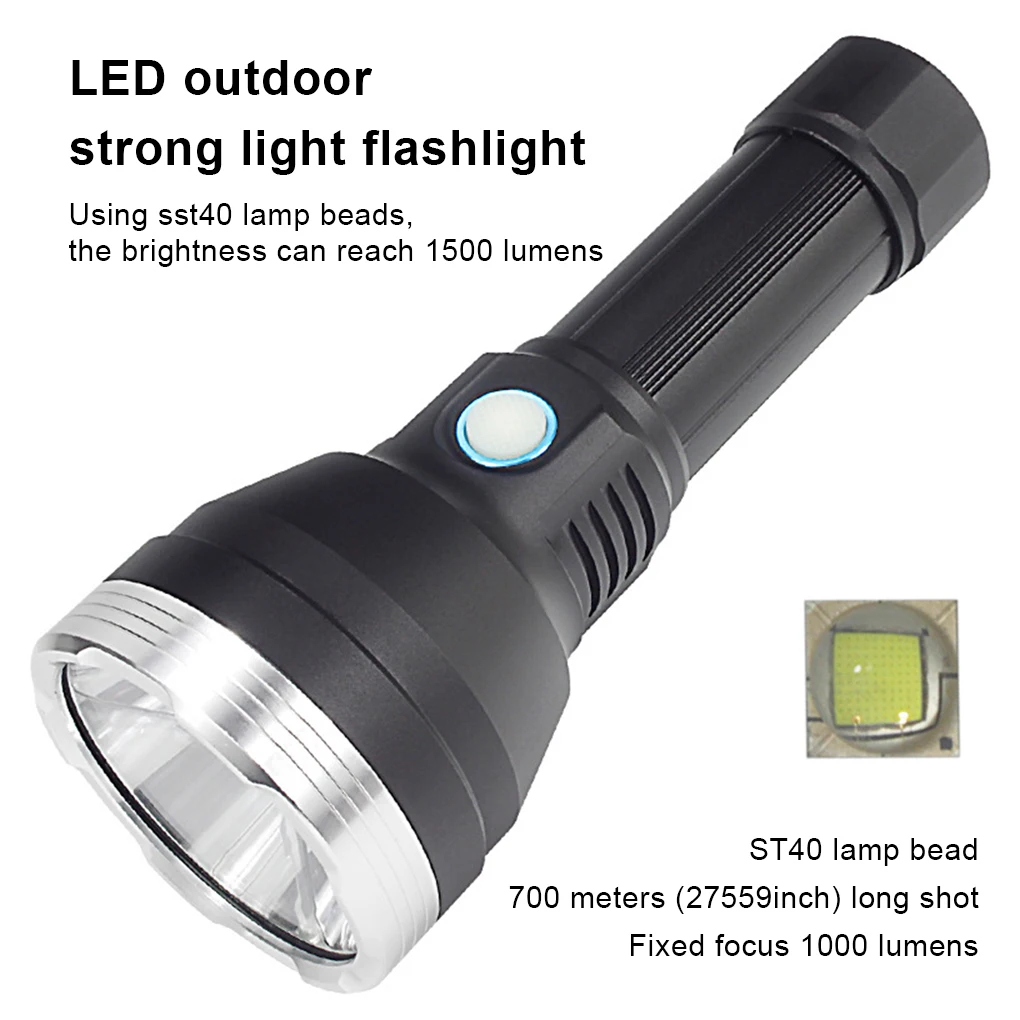 

USB Charging Flashlight Waterproof Outdoor Night Cycling Riding Hiking Fishing Caving Emergency Lighting Hand Torch