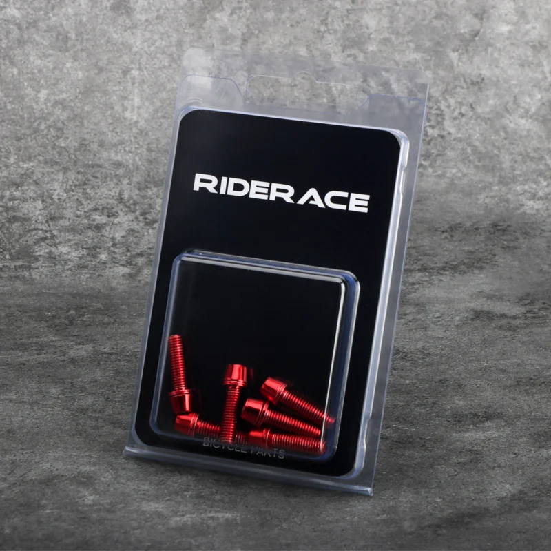 6pcs/set Bicycle Handlebar Screws Titanium-plated Colorful Stainless Steel M5*18MM MTB Bike Handle bar Stem Riser Screw In Bolts