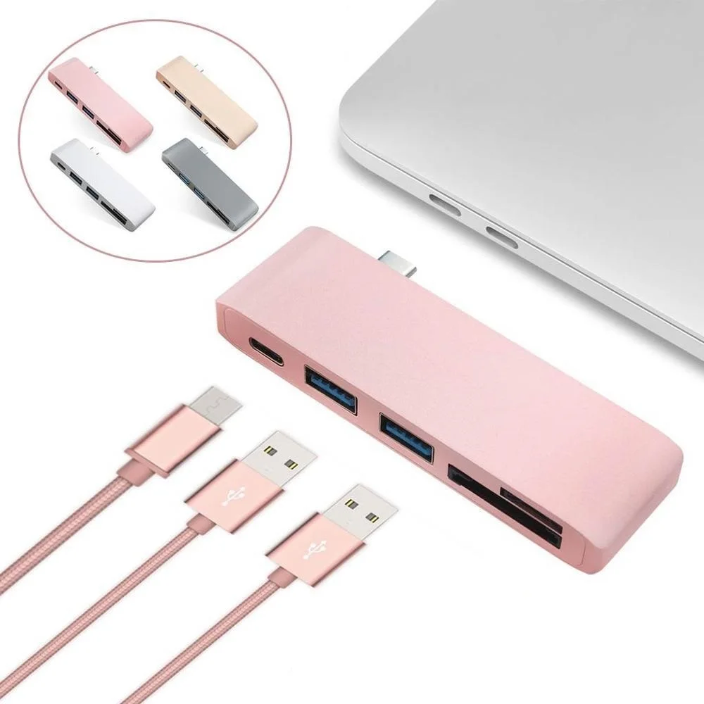 

USB C Hub To TF SD Reader Slot Hub 3.0 PD Thunderbolt 3 USB C Hub Adapter for MacBook New Pro Air 12 13 15 16 2020 2019 A2141
