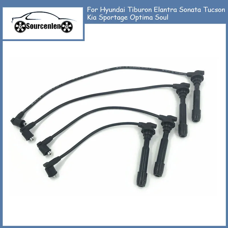 

2750123B70 4 шт. жгут катушек зажигания для Hyundai Tiburon Elantra Sonata Tucson Kia Sportage Optima Soul 27501-23B70