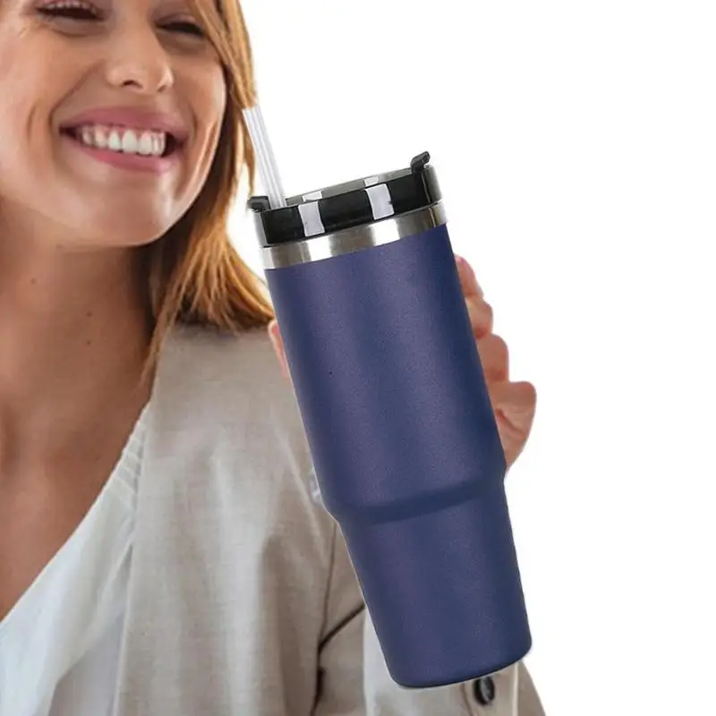 

Кружка-неваляшка с ручкой, 30 унций, с крышкой и соломинкой