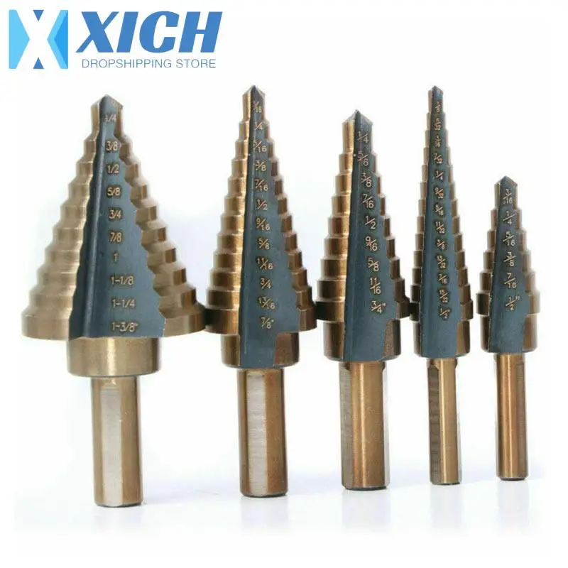Набор ступенчатых Сверл из быстрорежущей стали с кобальтом 5 шт. | Инструменты