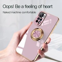 lens protection tricolor electroplated silicone ring holder lightweight case for xiaomi 12 11 10 10t ultra lite pro phone cover