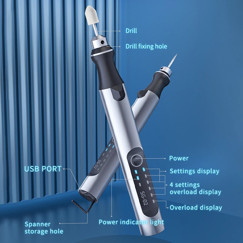 Electric Grinding Machine QIANLI MEGA-IDEA SG-02 Smart Multifunctional Polishing Cutting Punching Engraving Wireless Mini Pen |