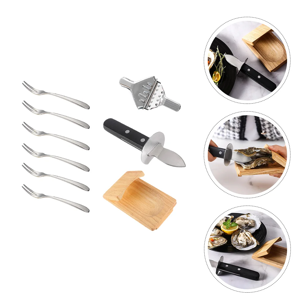 

Щипцы для устриц Shucker, щипцы для моллюсков, набор инструментов для моллюсков, щипцы для ракушек, деревянная вилка