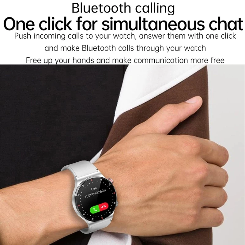 NEW QW33 Bluetooth Call Smart Watch Men Sports Fitness Tracker Waterproof Smartwatch Large HD screen for huawei Xiaomi phone+box images - 6