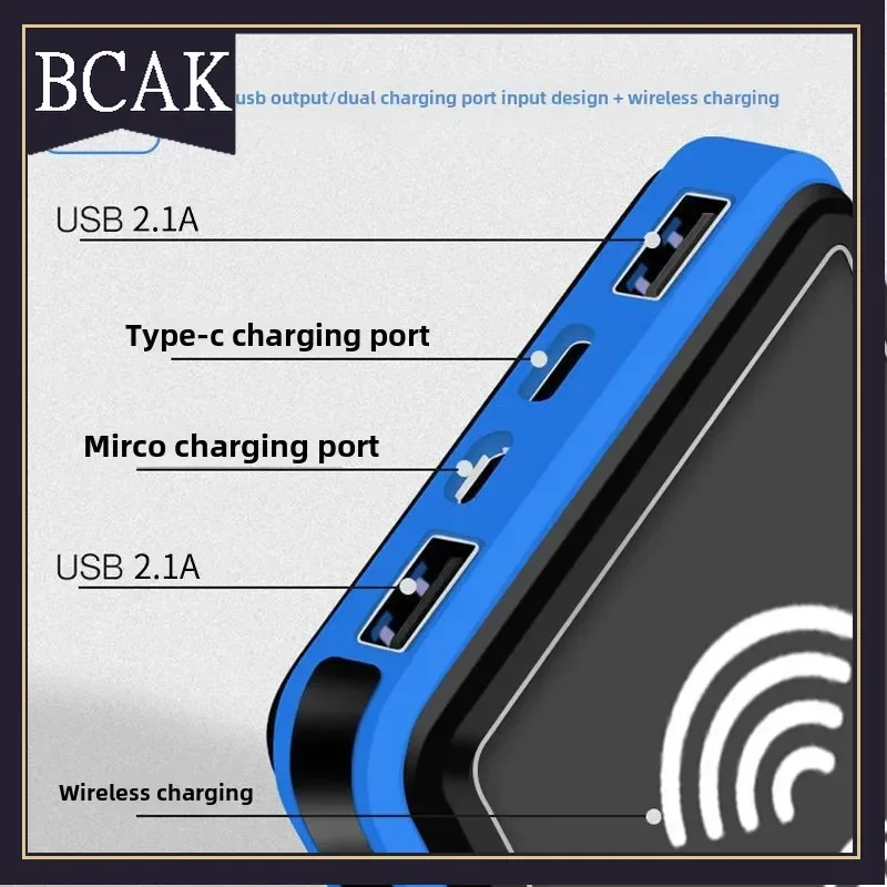 Горячий стиль BCAK беспроводной внешний аккумулятор 10000 мАч солнечный мобильный