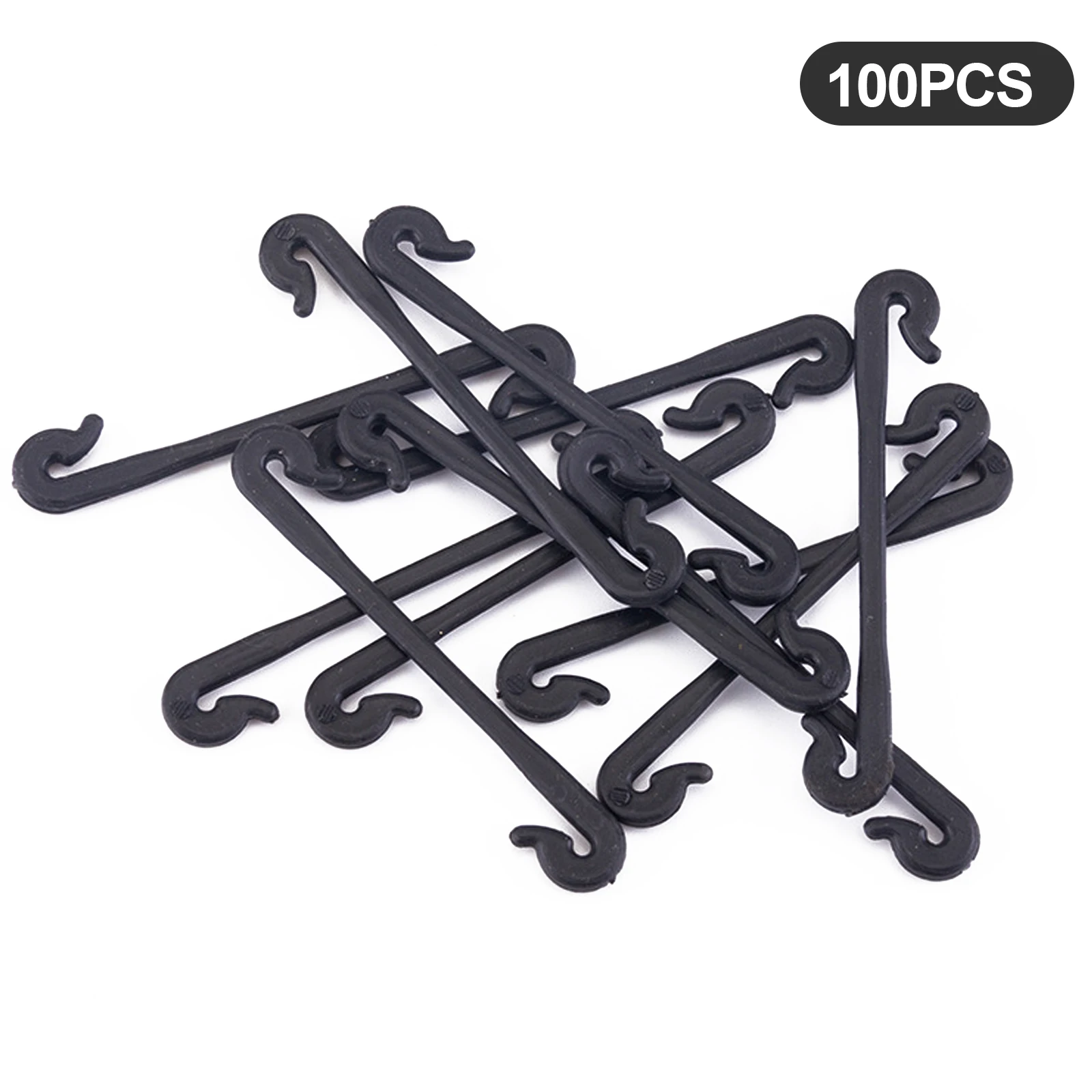 

100Pcs Plastic Plant Fixing Clips Tomato Support Clips Grape Rack Mesh Fasteners Gardening Agricultural Bundling Line Cages