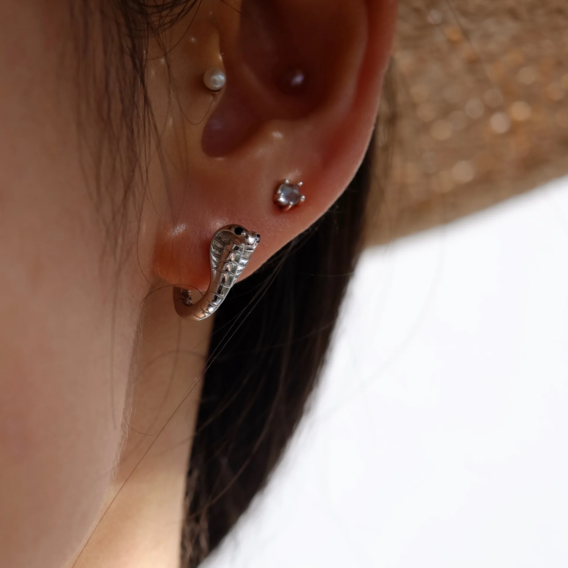 

Серебряный цвет Креативный дизайн милые серьги-кольца в виде змеи для женщин новые модные украшения вечерние подарки