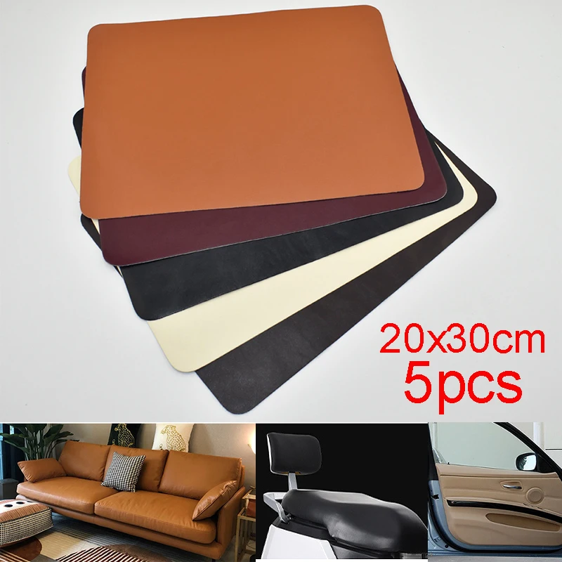 

20x30CM 5pcs DIY Self Adhesive Leather Patch Repair Patches Fix Sticker for Sofa Car Seat Chair Bag Furniture Refurbish Fabric