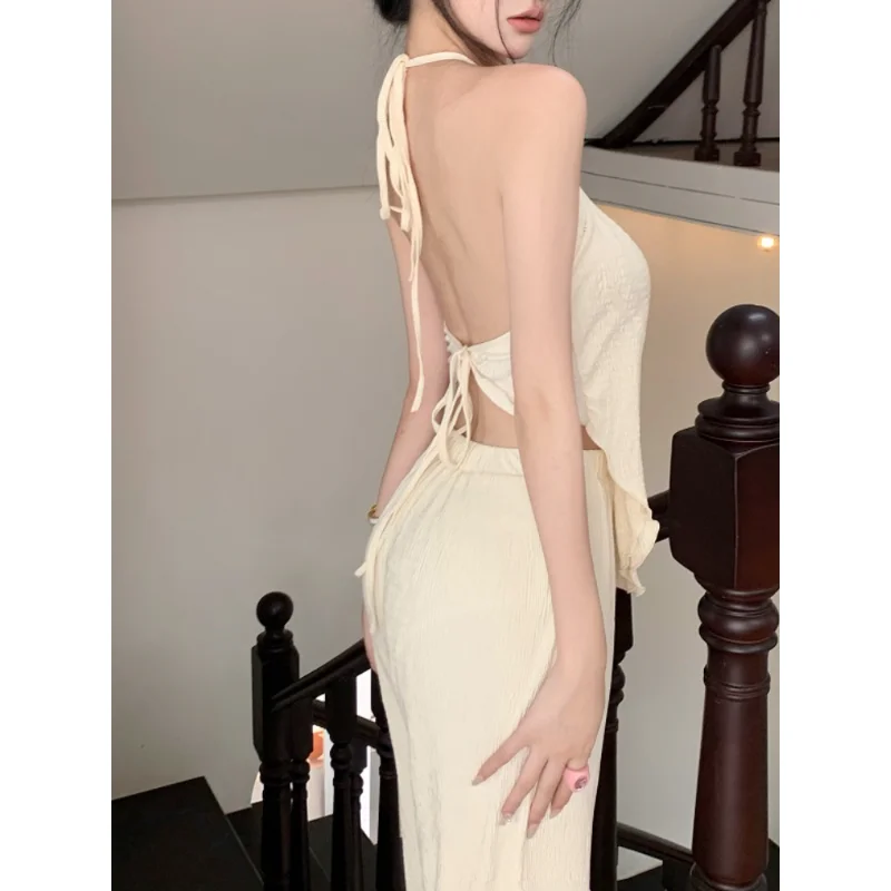 

Женский облегающий Костюм-двойка, блузка и брюки в Корейском стиле, модель y2k в стиле ретро, весна 2023