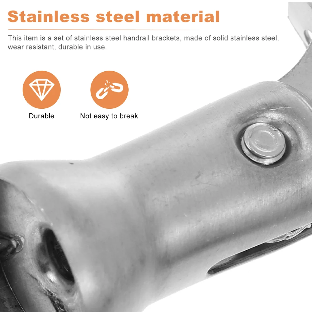 

Stair Railing Stainless Steel Handrail Bracket Stairway Brackets Supports Holders
