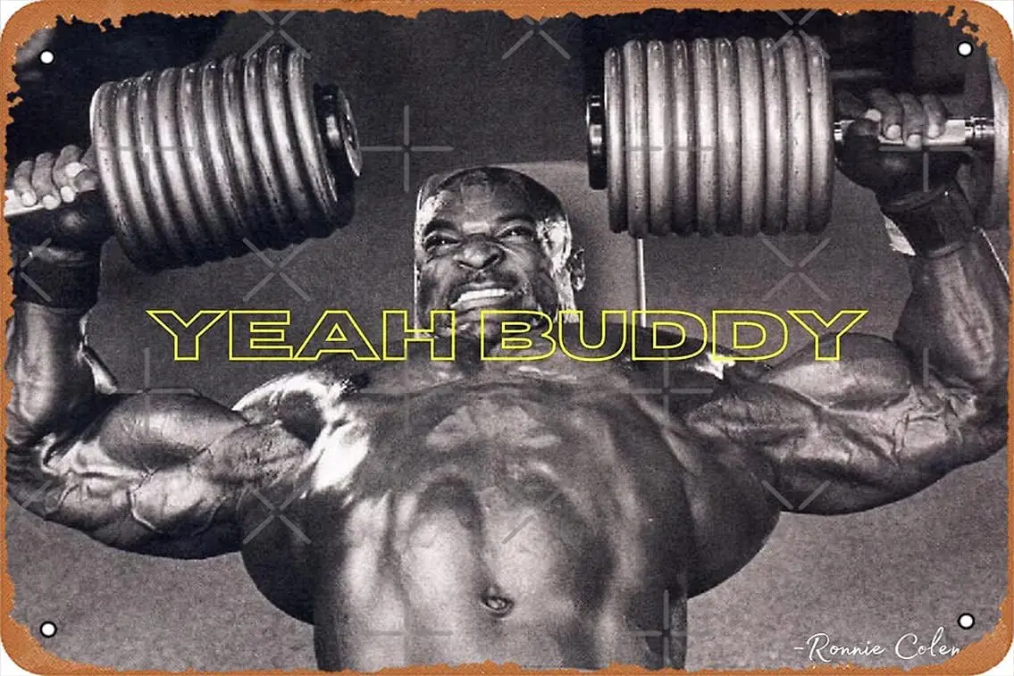 Ronne Colemn - плакат Yeh Buddy Metl Tn Sgn 8X12 nches Mn Cve Retro Vntge Wll Decor rt 8nchx12nch