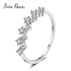 Кольцо из серебра с нефритовым ангелом для женщин обручальное кольцо с муассанитом полная вечность составное обручальное кольцо