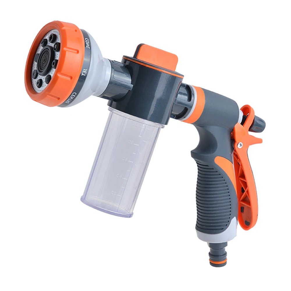 

Car Water Washer High Pressure Hose Foam Sprayer Foam Nozzle Soap Dispenser Garden Watering Tool with 8 Watering Modes