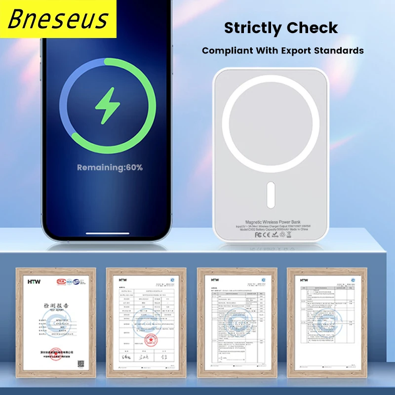 Kup Oryginalna Kopia 1:1 5000mAh Macsafe Powerbank Dla Apple Iphone 14 14Pro 14ProMax 14Plus Magnetyczna Bezprzewodowa ładowarka Zewnętrzna Bateria