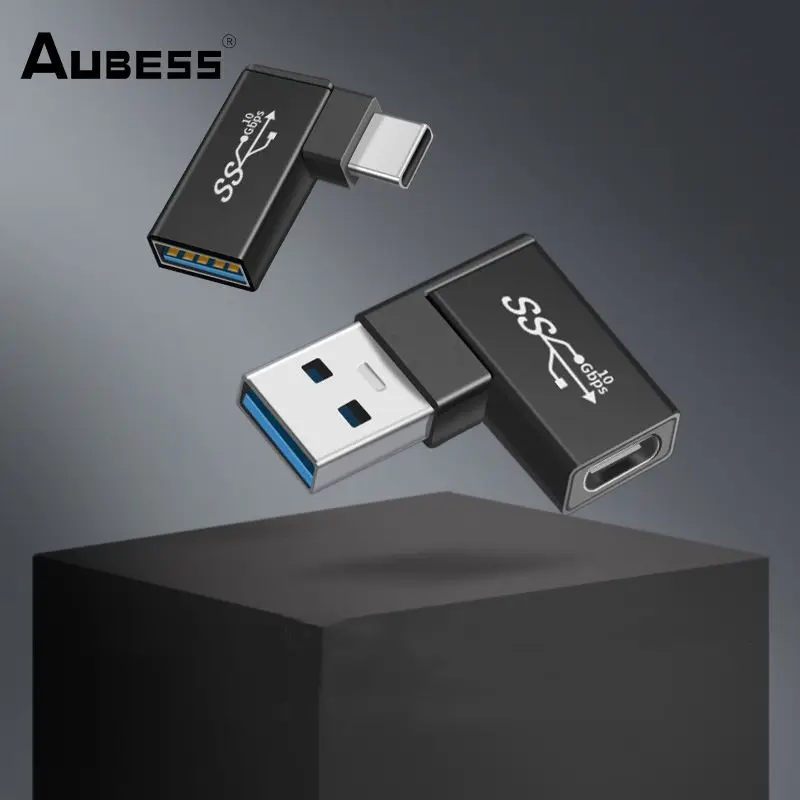 

USB3.0 Male To Type-C Female Adapter 10gbps Type C To USB 3.0 Converter 90 Degree Angle For USB C OTG Connector PC Accessories