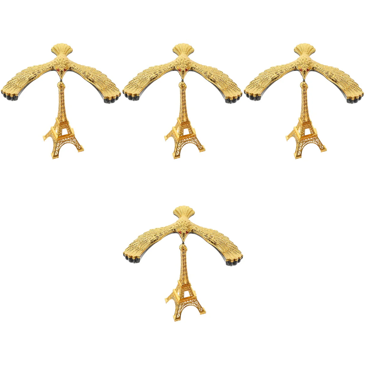 

4pcs Desktop Eagle Model Zinc Alloy Eiffel Tower Eagle Model Home Decor