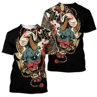 summer men and women 3d printed t shirt casual japanese samurai harajuku style street shirt 2021 hip hop aesthetic fun top