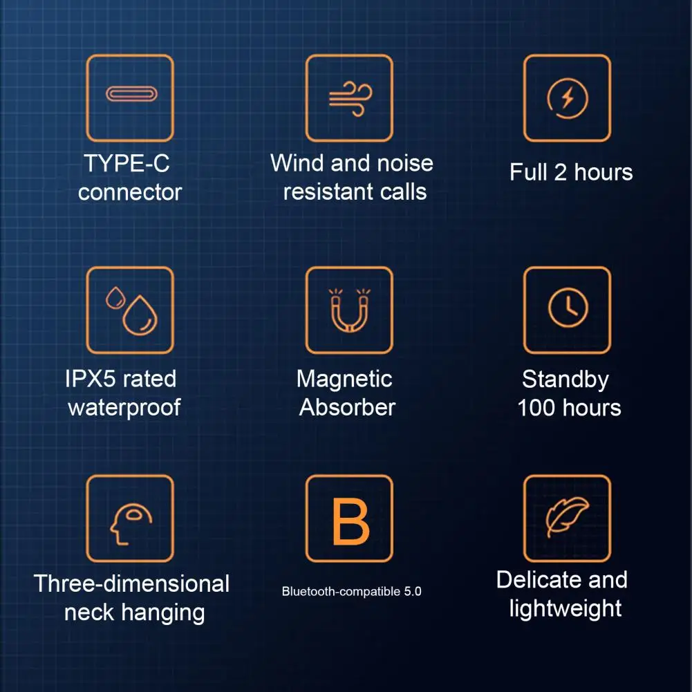 

Беспроводные наушники-вкладыши с полезным звуковым эффектом 9D, 100 мАч, Bluetooth-совместимы с 5,0, беспроводные наушники с защитой от помех, спортивные поставки