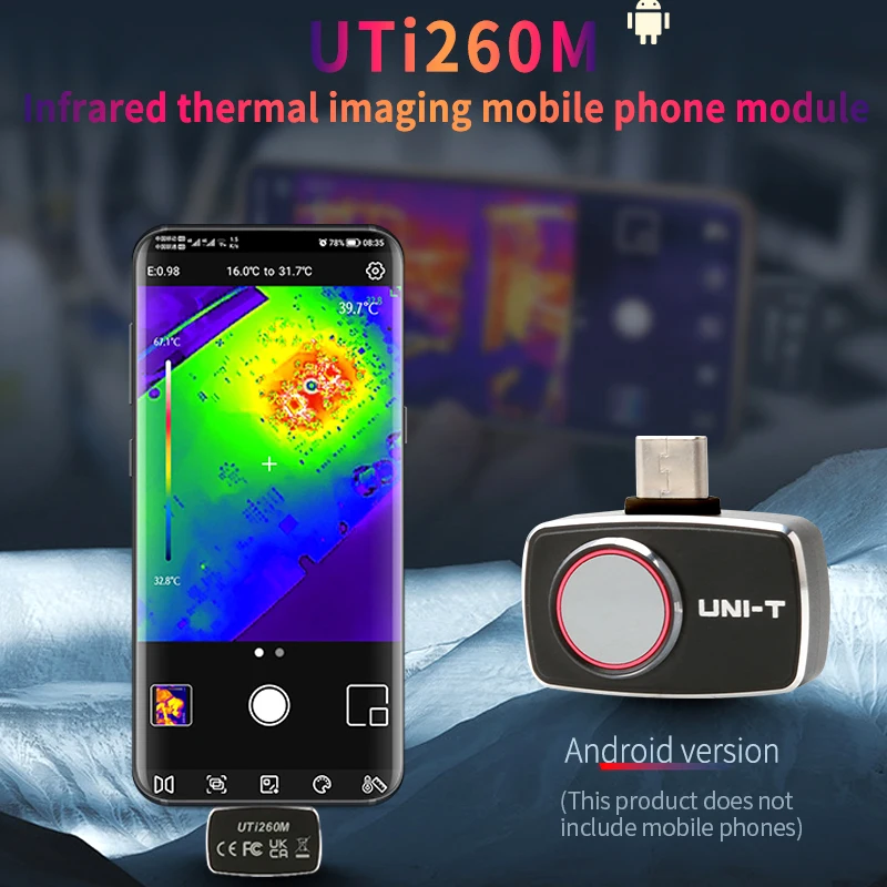 

UNI-T Uti260m тепловизор для мобильного телефона инфракрасная тепловизионная камера Android Type C ИК разрешение 256 × 192