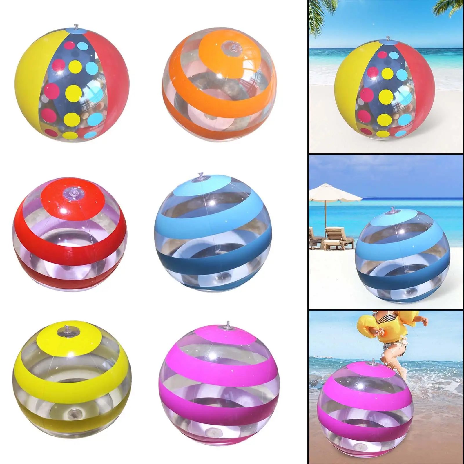 

Summer Beach Ball Leakproof Pool Party Favor 15.75'' Inflatable Pool Toys for Hawaiian Theme Party Holiday Lake Beach Home